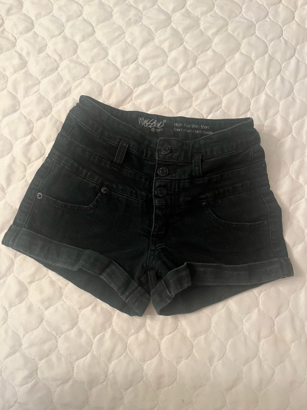 Mossimo High-Rise Black Denim Shorts